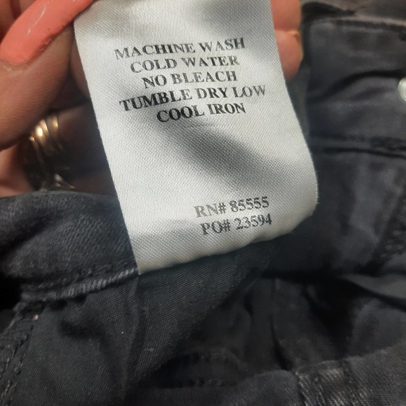 Eunina Clara Distressed High Rise Skinny Crop Jeans Womens Black Pants Size 7 - Picture 8 of 8